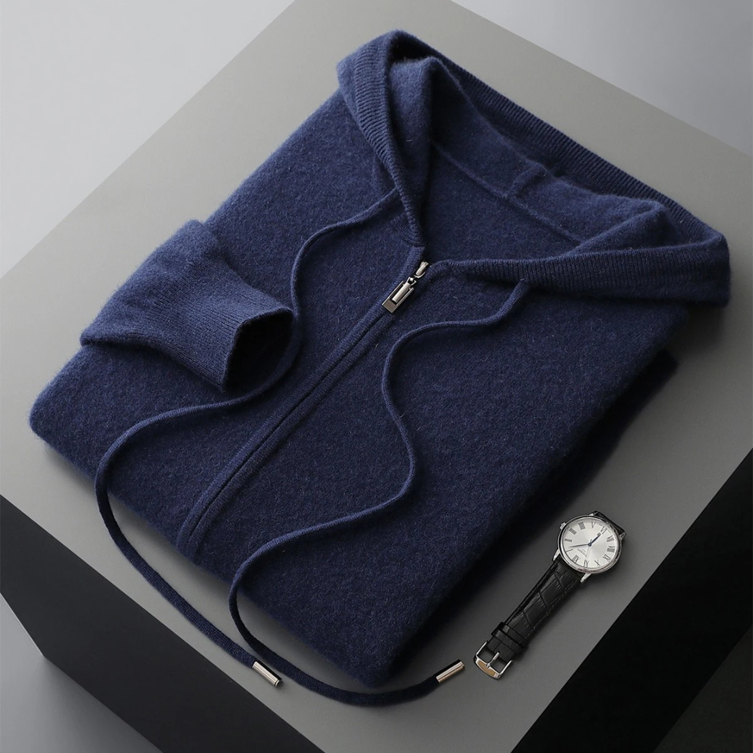 Women's Ultra-Soft Cashmere Zip Hoodie | Modern Relaxed Winter Sweatshirt 7