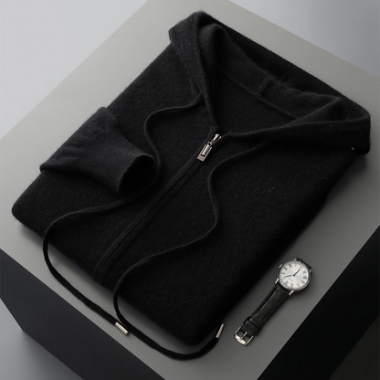 Women's Ultra-Soft Cashmere Zip Hoodie | Modern Relaxed Winter Sweatshirt 9