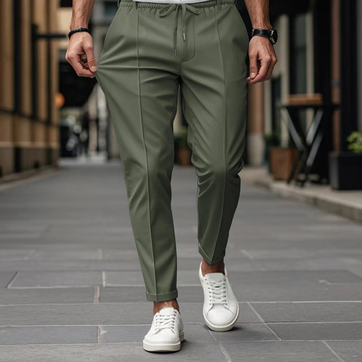 Men's Slim Fit Chinos Versatile Smart Casual Trousers