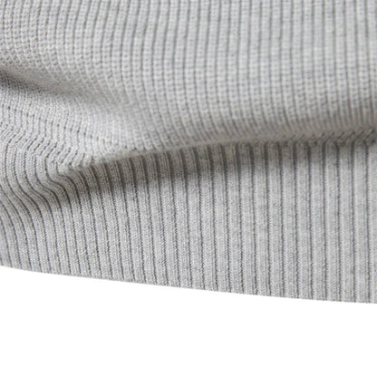 Men's Zip Neck Sweater Classic Knit Pullover Timeless