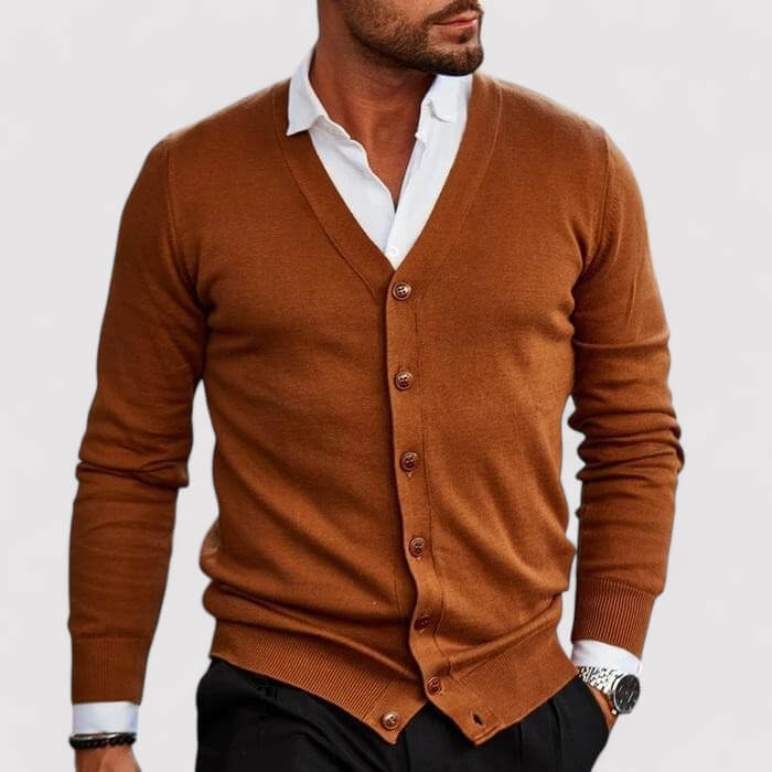 Men's Knitted Cardigan Sweater Classic Style
