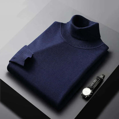 Men's Slim Fit Turtleneck Sweater Warm Winter Knit