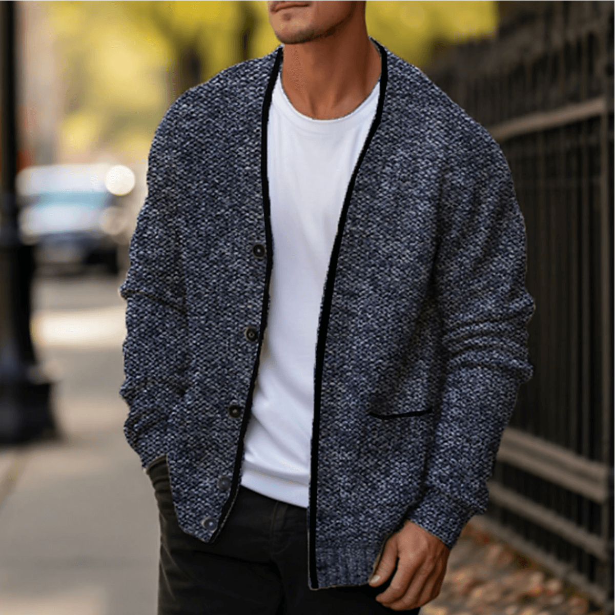 Men's Knitted Cardigan Sweater Warm Winter Layer