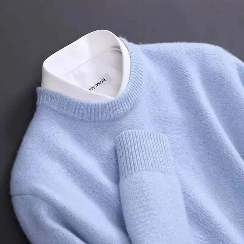 Men's Luxurious Soft Knit Sweater Classic Pullover