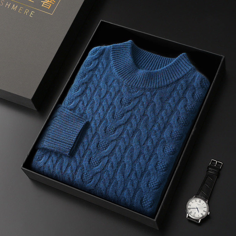 Men's Cable Knit Sweater Premium Chunky Pullover Warm Winter Jumper