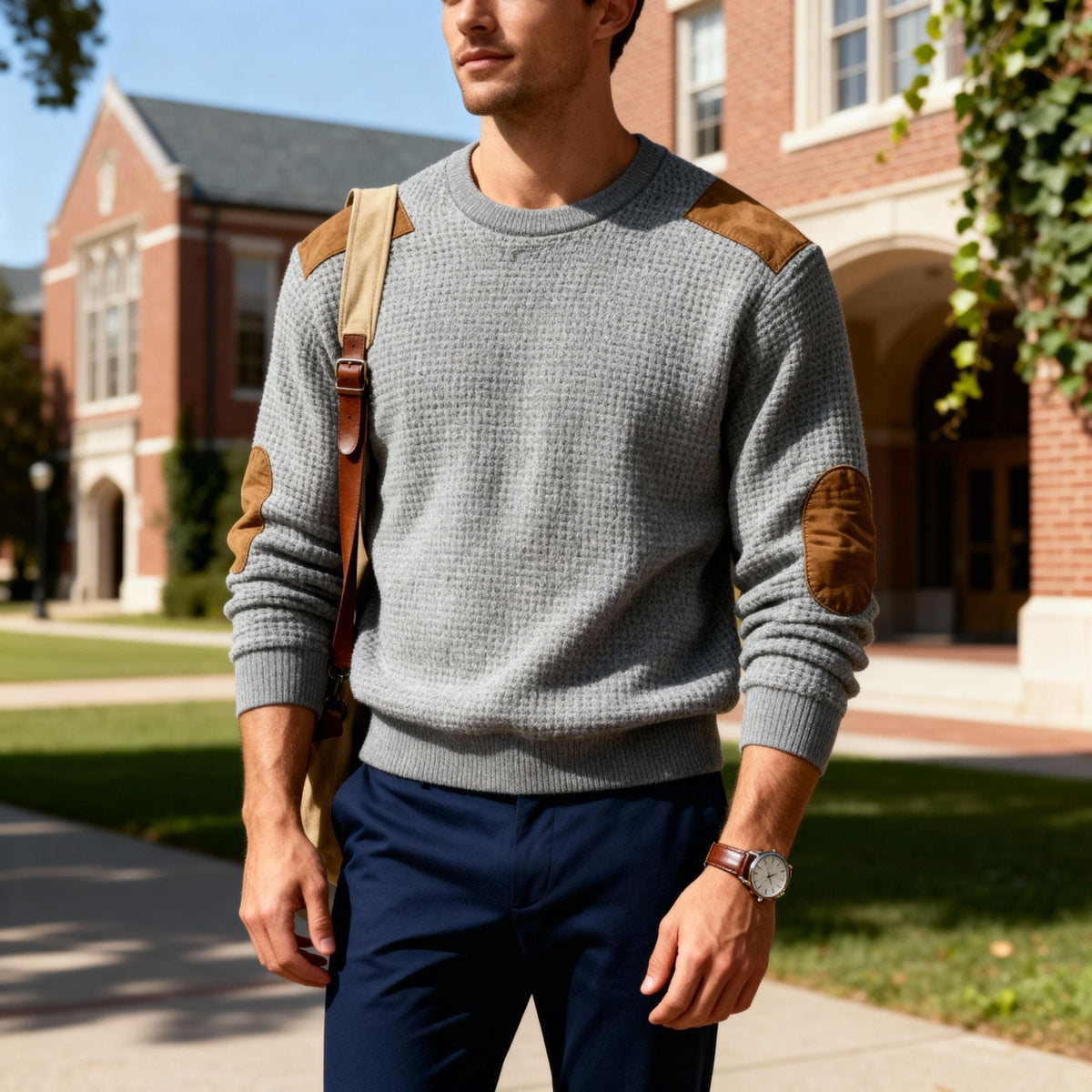 Men's Heritage Sweater Classic Quiet Luxury Knit Pullover Timeless