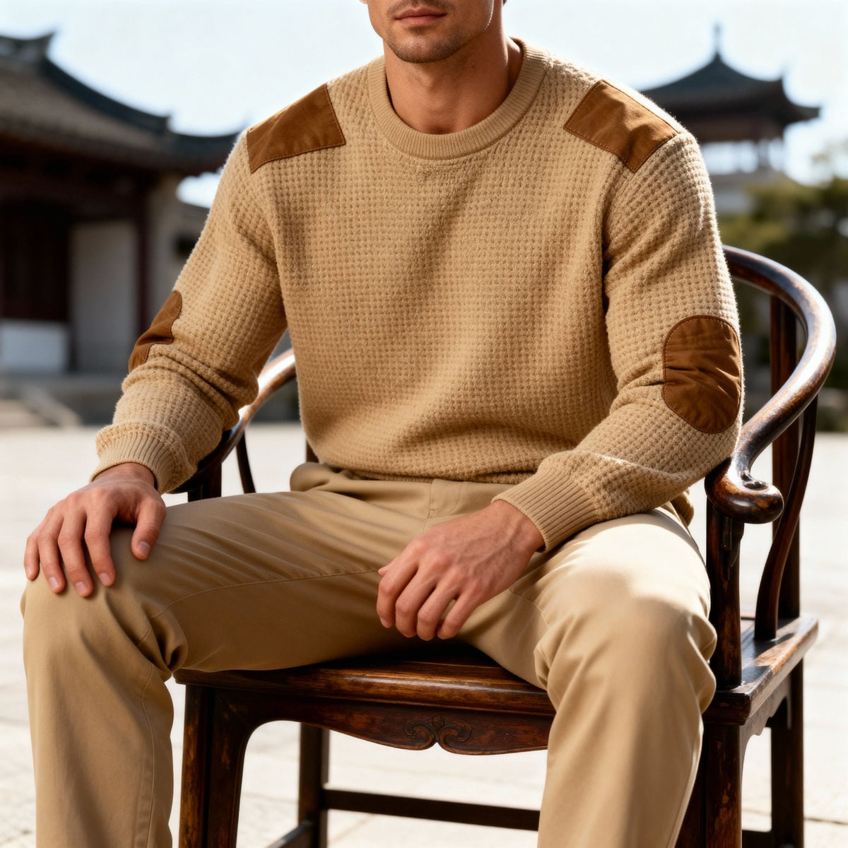 Men's Heritage Sweater Classic Quiet Luxury Knit Pullover Timeless