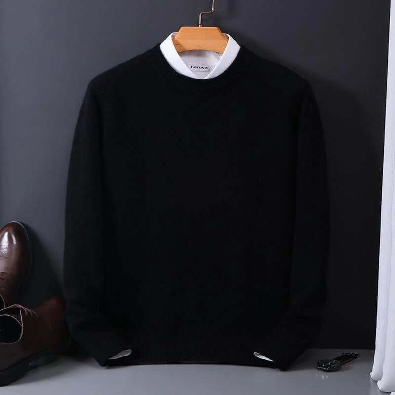 Men's Luxurious Soft Knit Sweater Classic Pullover