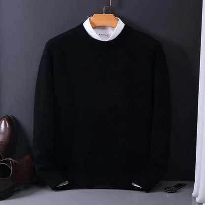 Men's Luxurious Soft Knit Sweater Classic Pullover