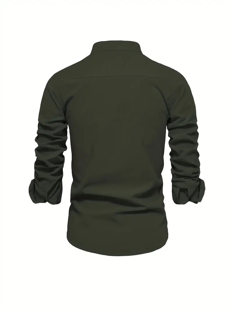 Men's Casual Button Shirt Lightweight Cotton Everyday Spring Wear