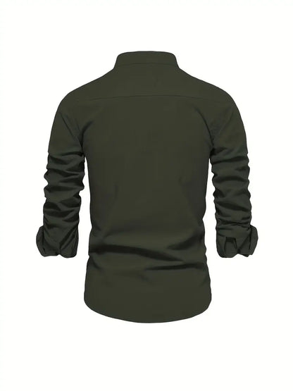 Men's Casual Button Shirt Lightweight Cotton Everyday Spring Wear