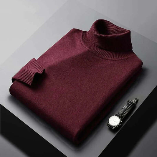 Men's Slim Fit Turtleneck Sweater Warm Winter Knit