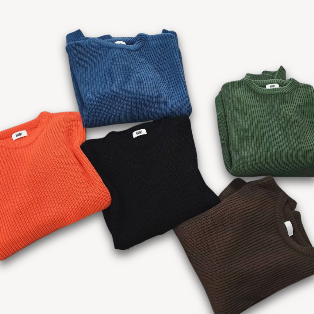 Men's Casual Oversized Knit Sweater Soft Winter Wear