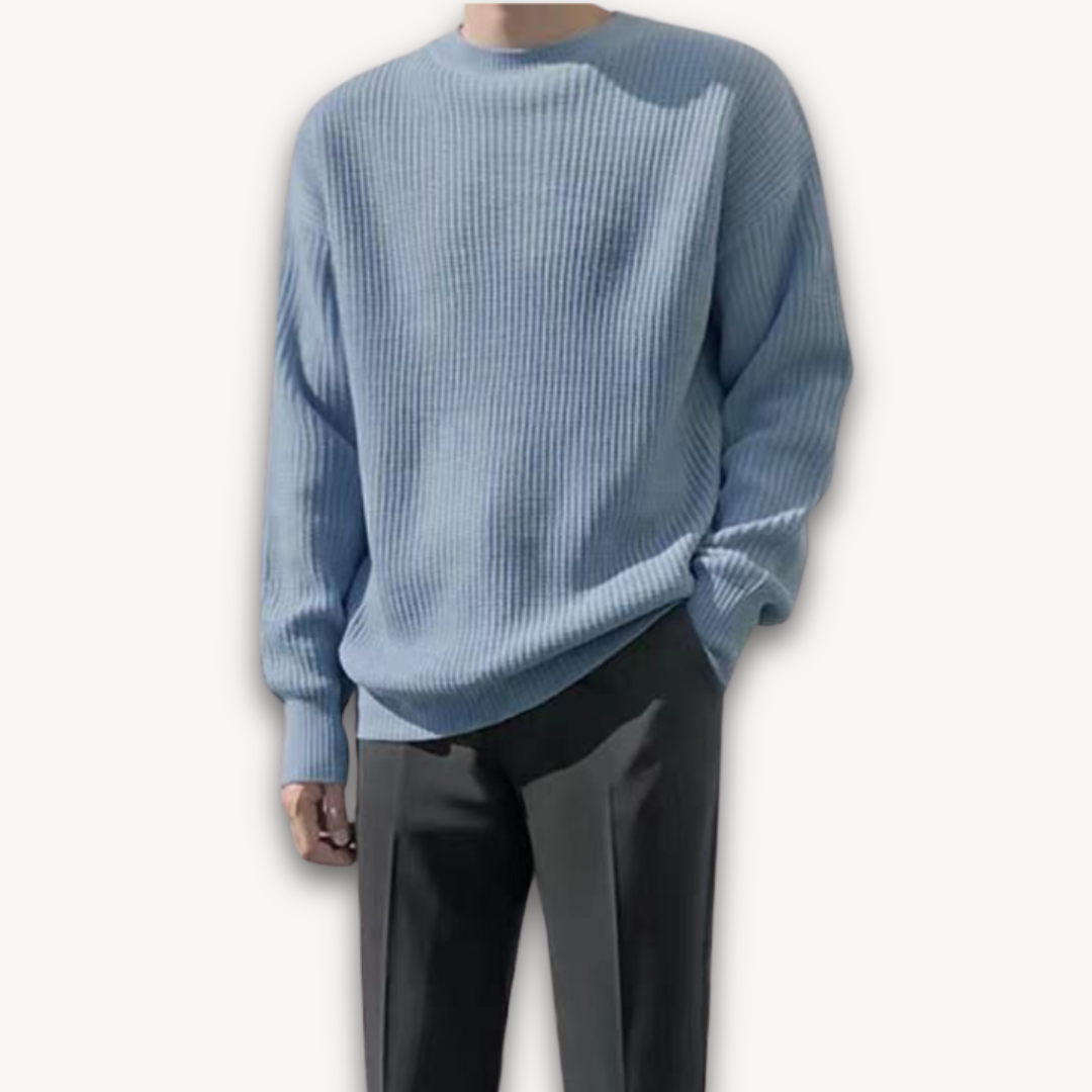 Men's Casual Oversized Knit Sweater Soft Winter Wear