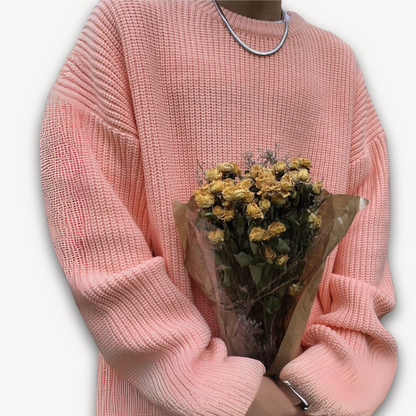 Men's Casual Oversized Knit Sweater Soft Winter Wear