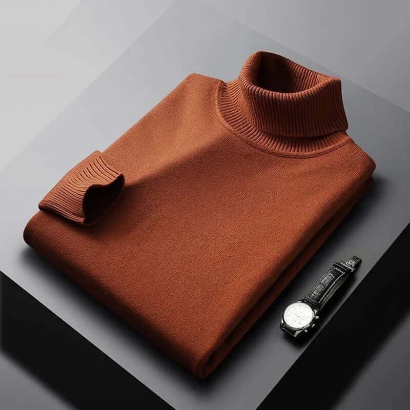Men's Slim Fit Turtleneck Sweater Warm Winter Knit