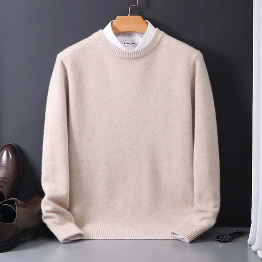 Men's Luxurious Soft Knit Sweater Classic Pullover