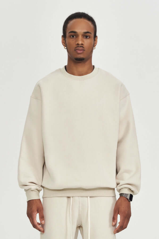 Men's Soft Crew Neck Sweater Comfort Classic Knit