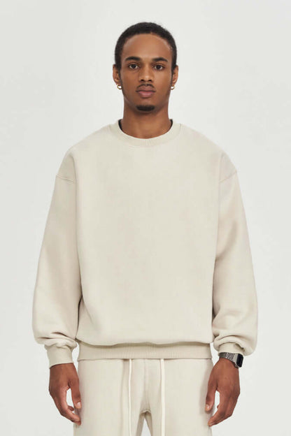 Men's Soft Crew Neck Sweater Comfort Classic Knit