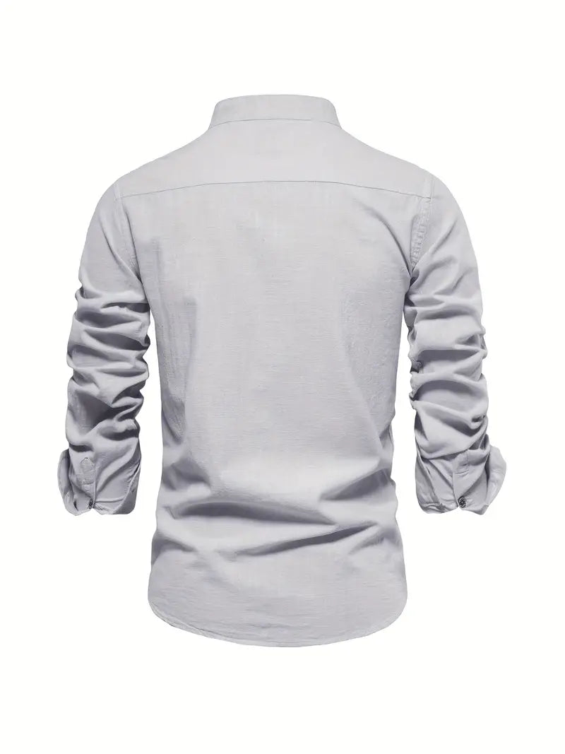Men's Casual Button Shirt Lightweight Cotton Everyday Spring Wear