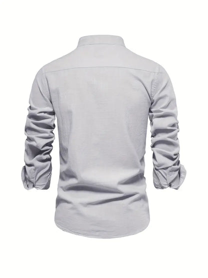 Men's Casual Button Shirt Lightweight Cotton Everyday Spring Wear