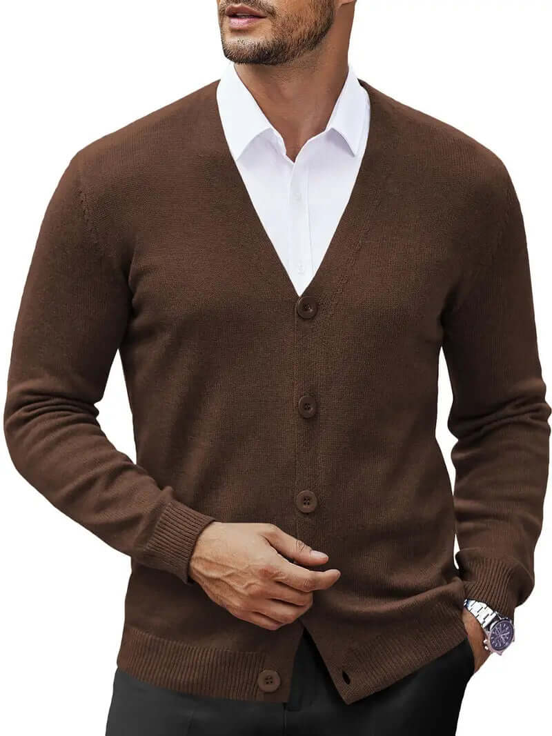 Men's Knitted Cardigan Sweater Soft Breathable Warm