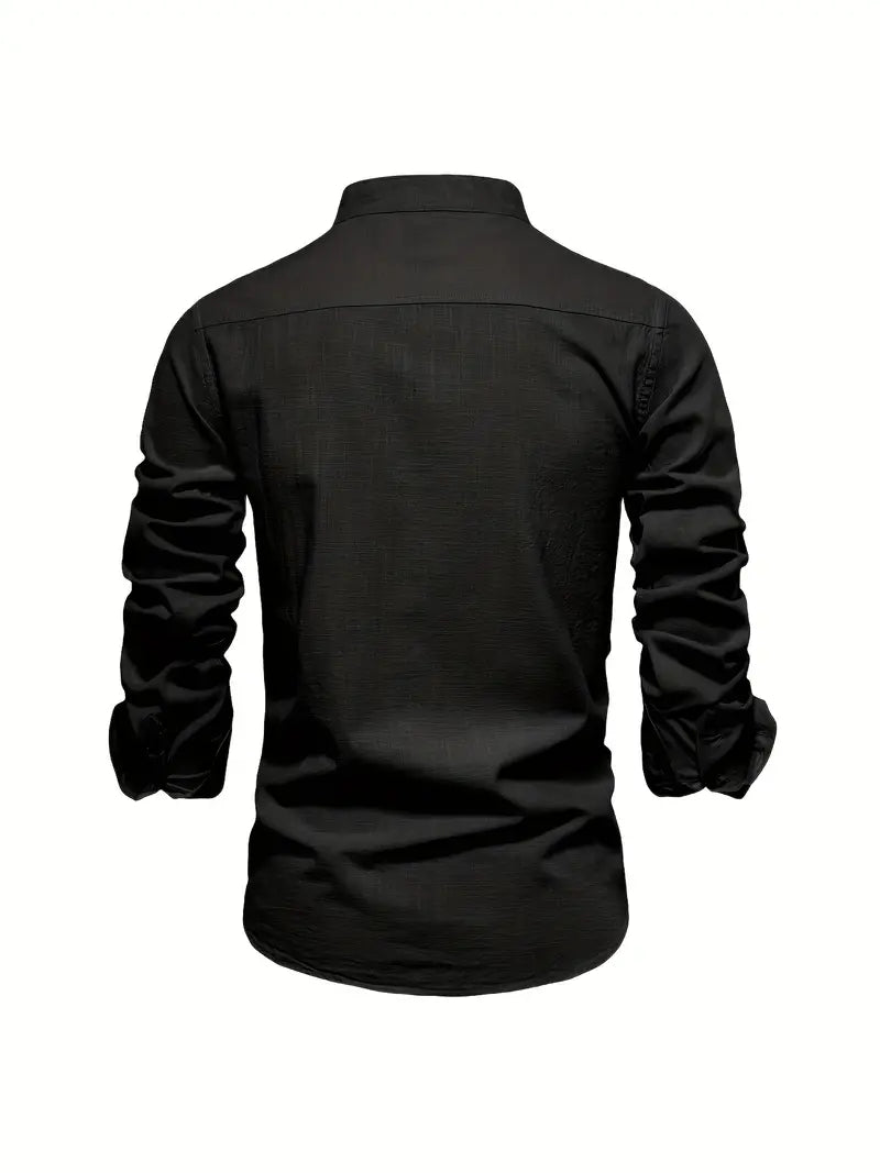 Men's Casual Button Shirt Lightweight Cotton Everyday Spring Wear
