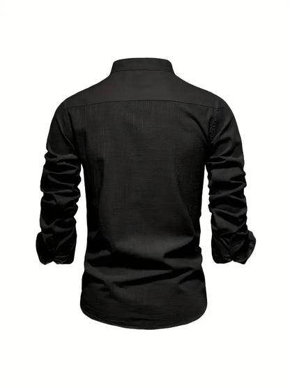 Men's Casual Button Shirt Lightweight Cotton Everyday Spring Wear