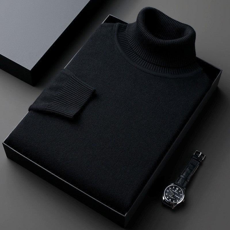 Men's Cashmere Turtleneck Sweater Warm Luxury Roll Neck Pullover