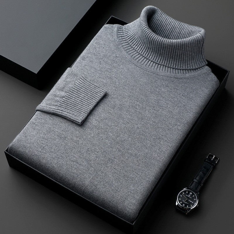 Men's Cashmere Turtleneck Sweater Warm Luxury Roll Neck Pullover