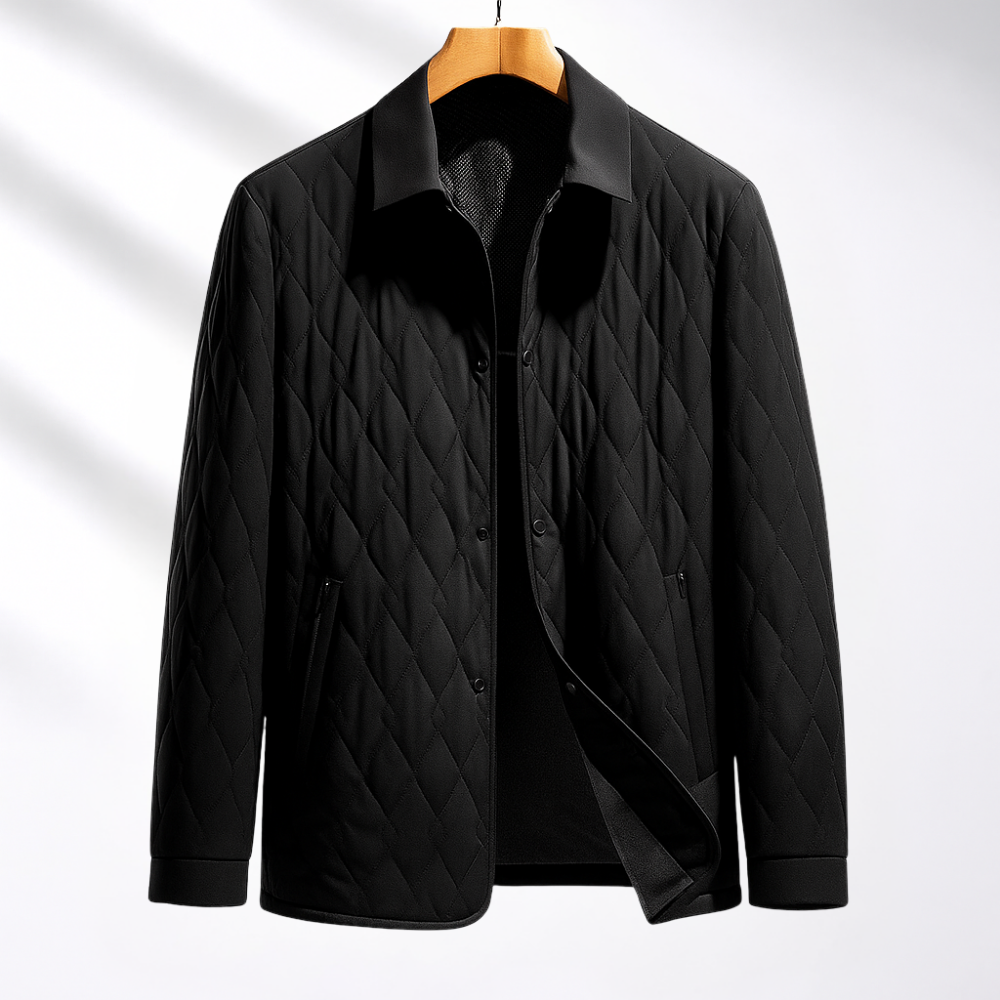 Men's Quilted Jacket Lightweight Casual Padded Coat Autumn Winter