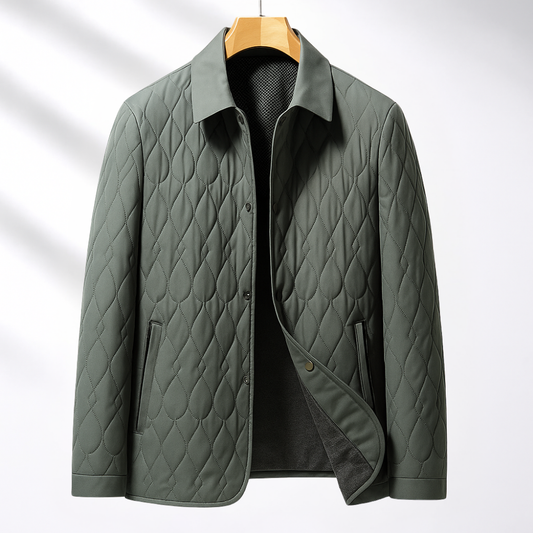 Men's Quilted Jacket Lightweight Casual Padded Coat Autumn Winter