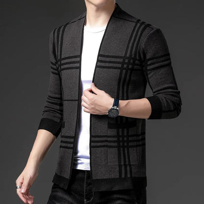 Men's Contemporary Cardigan Modern Relaxed Everyday Knit Sweater