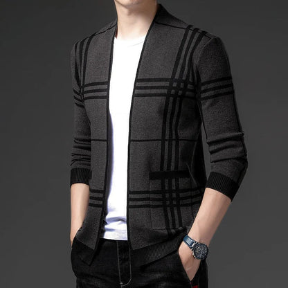Men's Contemporary Cardigan Modern Relaxed Everyday Knit Sweater