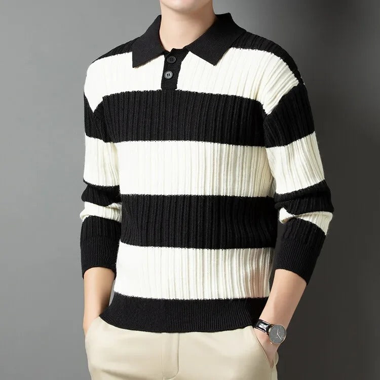 Men's Classic Wool Sweater Timeless Essential Knit Pullover Warm