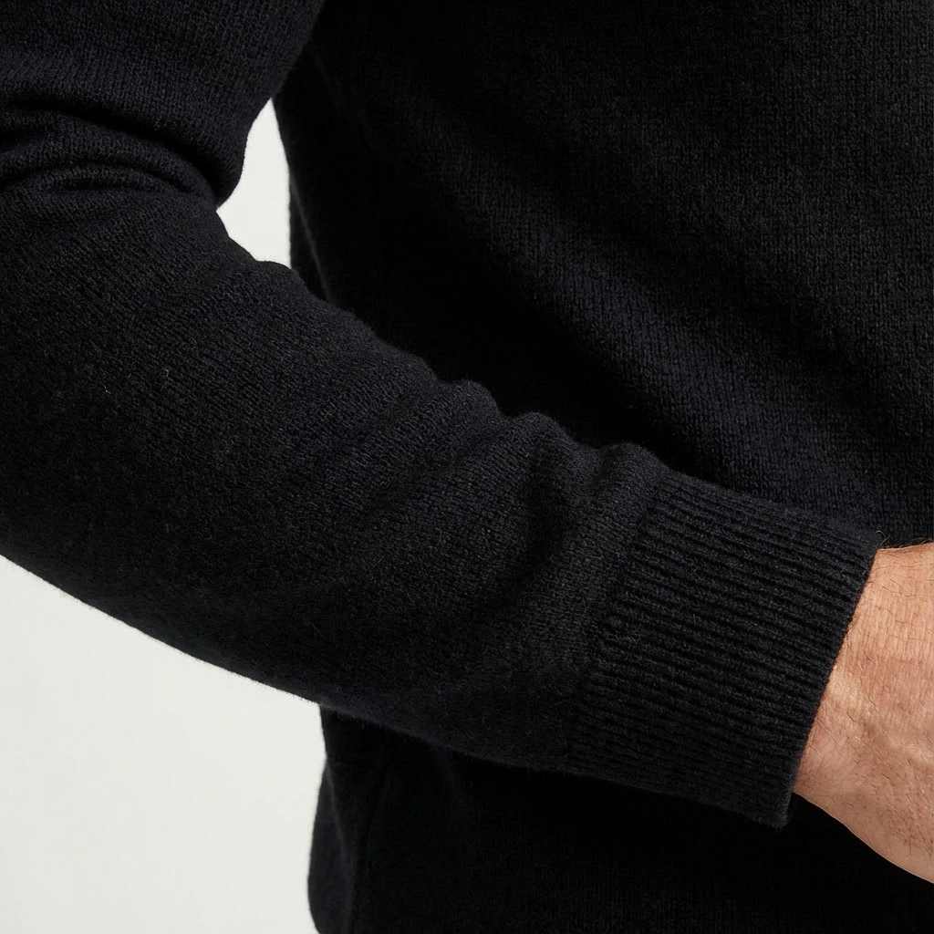 Men's Quarter-Zip Jumper Smart-Casual Knit Pullover
