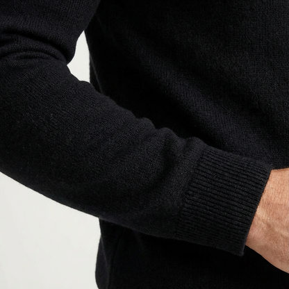 Men's Quarter-Zip Jumper Smart-Casual Knit Pullover