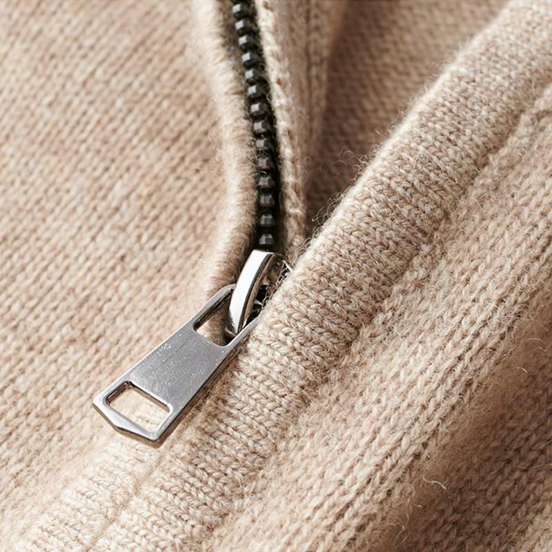 Men's Quarter-Zip Jumper Smart-Casual Knit Pullover