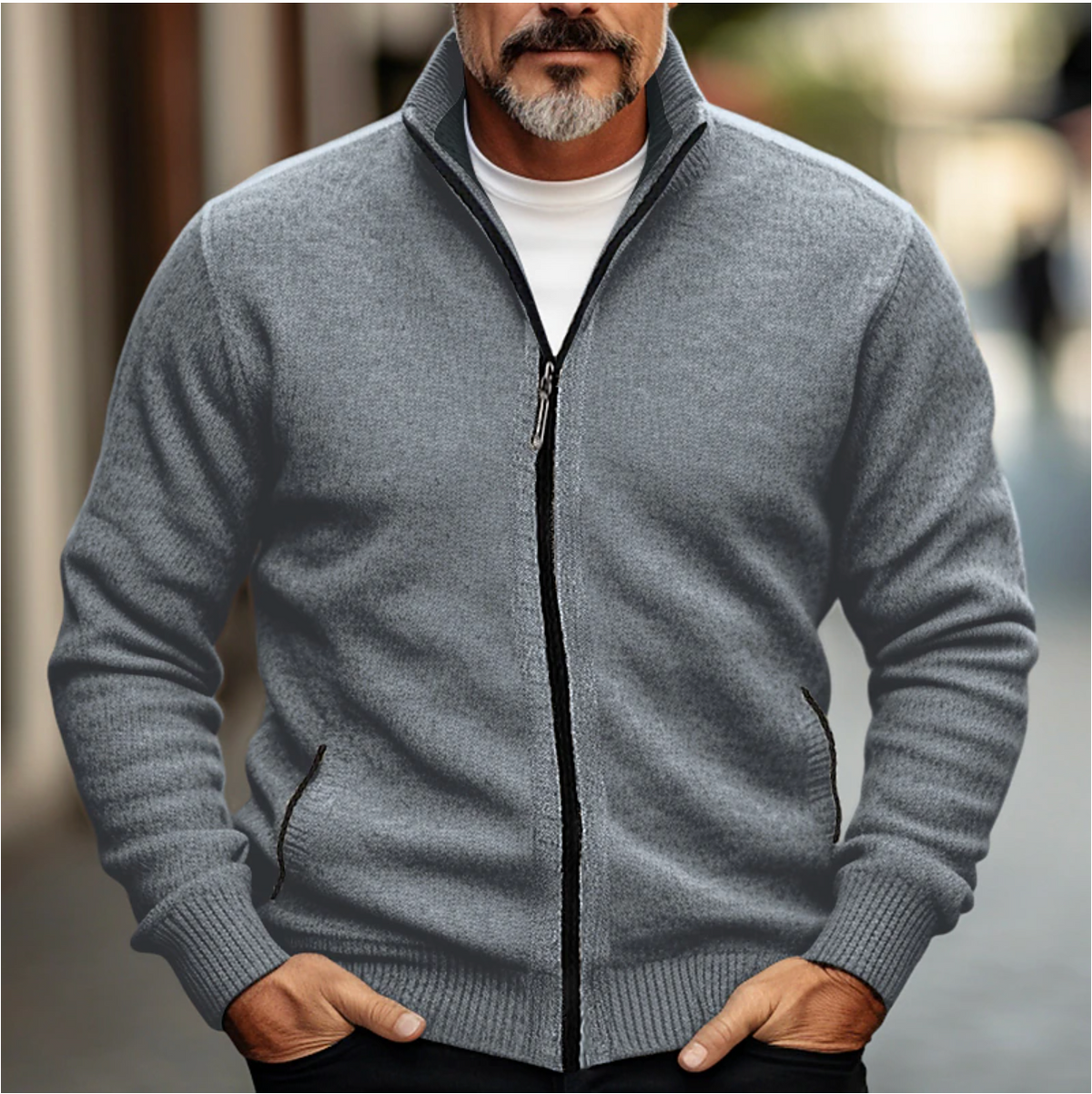 Men's Elegant Cardigan Sweater Classic Timeless Style