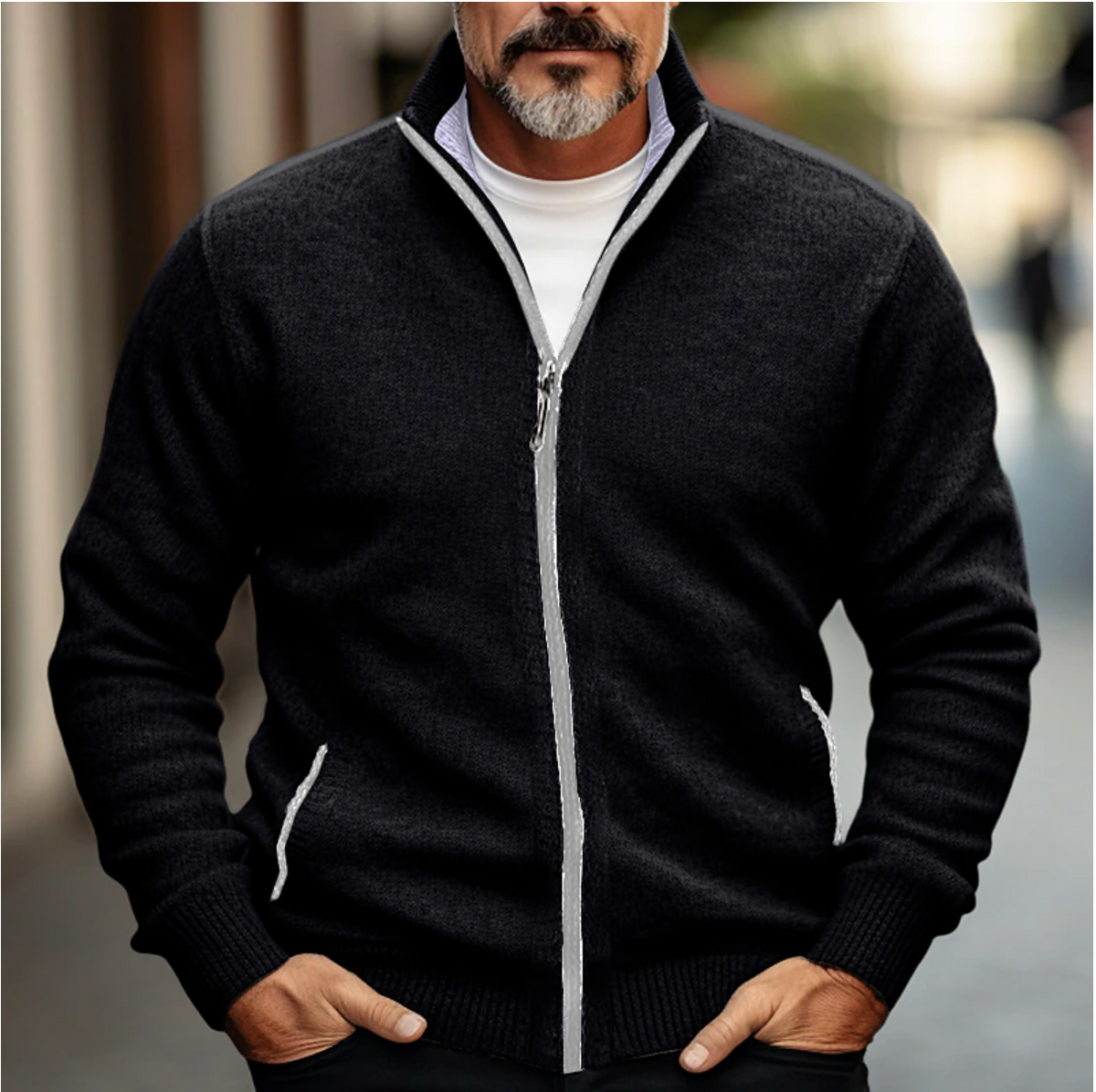 Men's Elegant Cardigan Sweater Classic Timeless Style