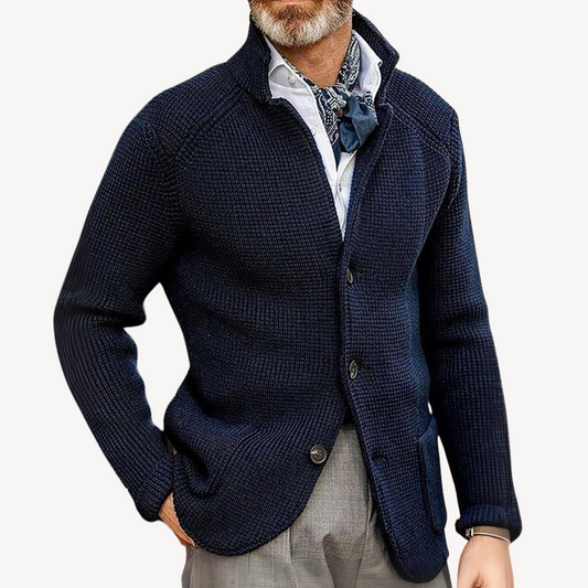 Men's Knitted Cardigan Classic Comfort Button-Up