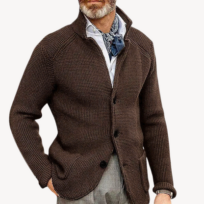 Men's Knitted Cardigan Classic Comfort Button-Up