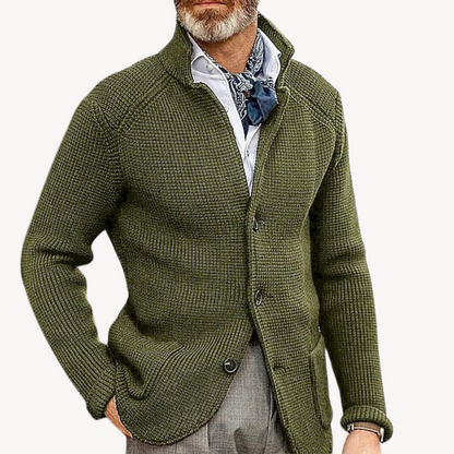 Men's Knitted Cardigan Classic Comfort Button-Up