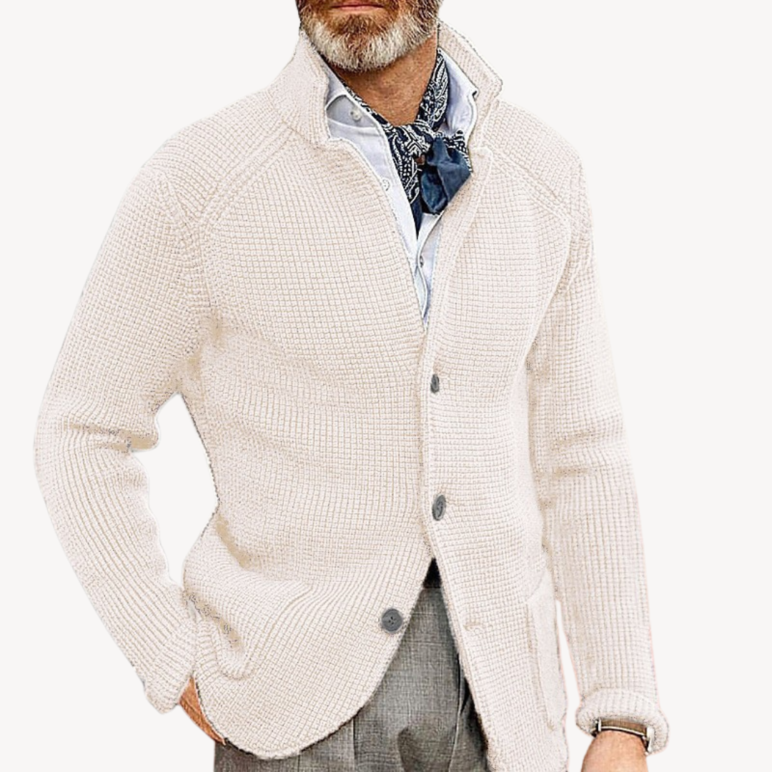 Men's Knitted Cardigan Classic Comfort Button-Up