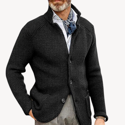 Men's Knitted Cardigan Classic Comfort Button-Up