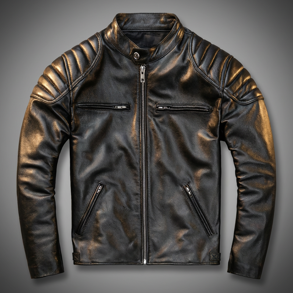 Men's Leather Jacket Classic Style Faux Leather Coat Everyday