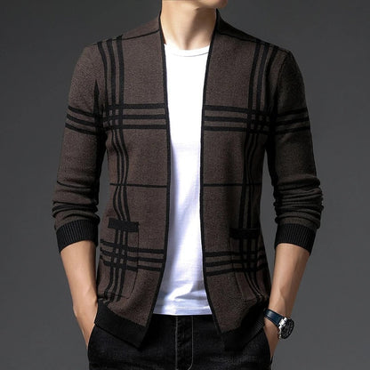 Men's Contemporary Cardigan Modern Relaxed Everyday Knit Sweater