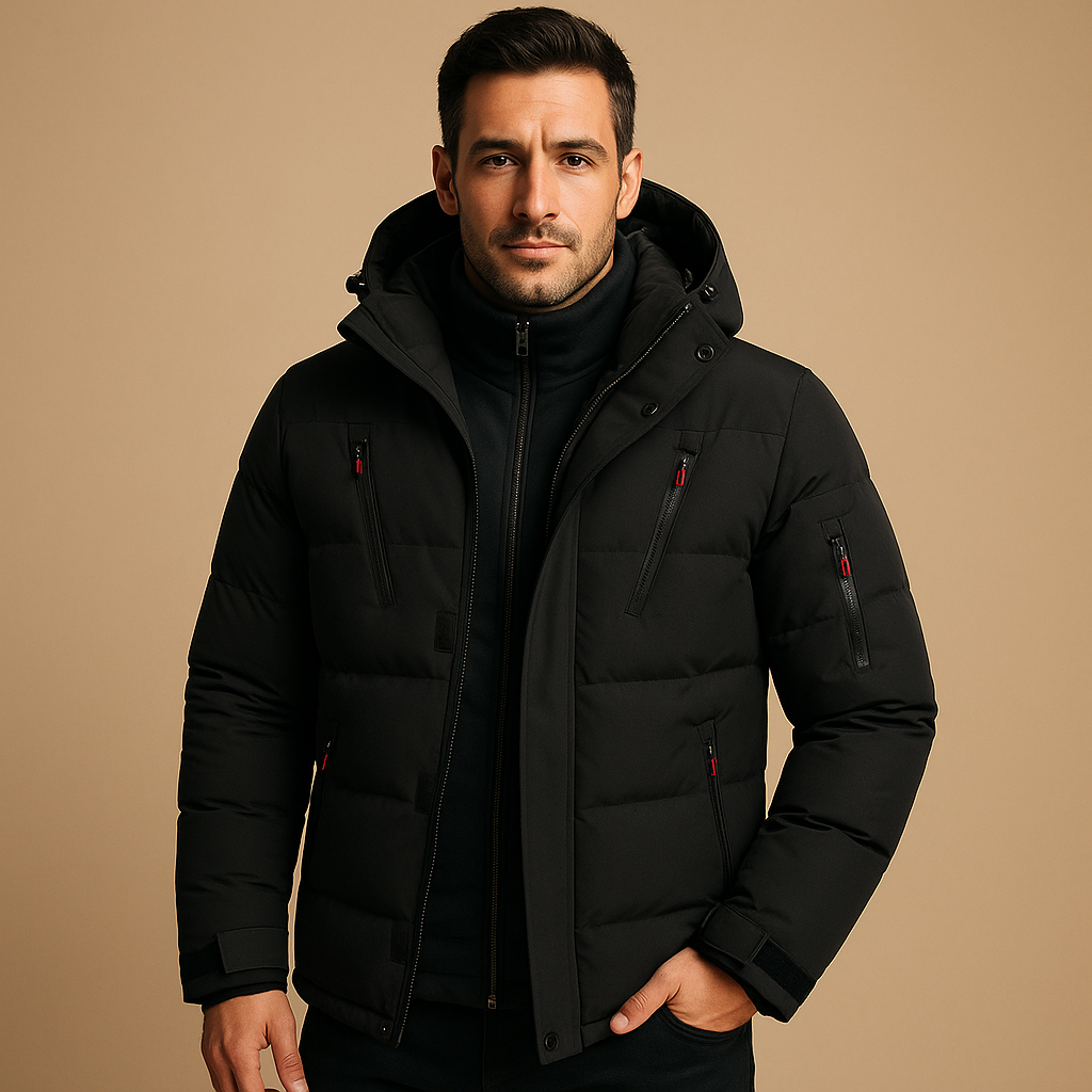 Men's Thick Winter Jacket Heavy Duty Warm Insulated Coat Outdoor