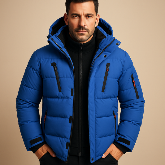 Men's Thick Winter Jacket Heavy Duty Warm Insulated Coat Outdoor