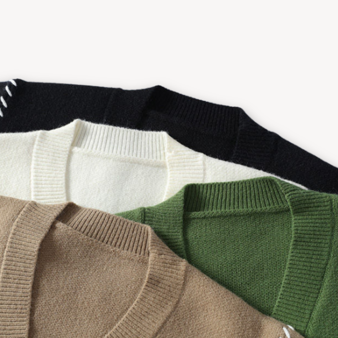 Men's Knitted Cardigan Soft Button-Up Warm Sweater